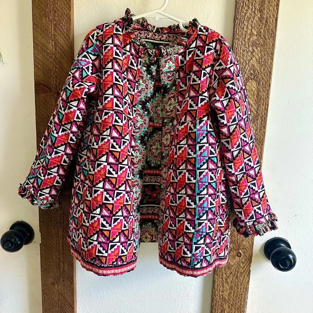 Girls Ethnic Boho Vintage Reversible Jacket size 7